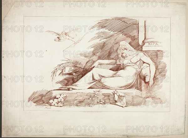 Sleeping Woman with a Cupid, 1780/90.