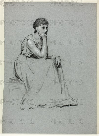 Seated Woman Resting on her Elbow, n.d.