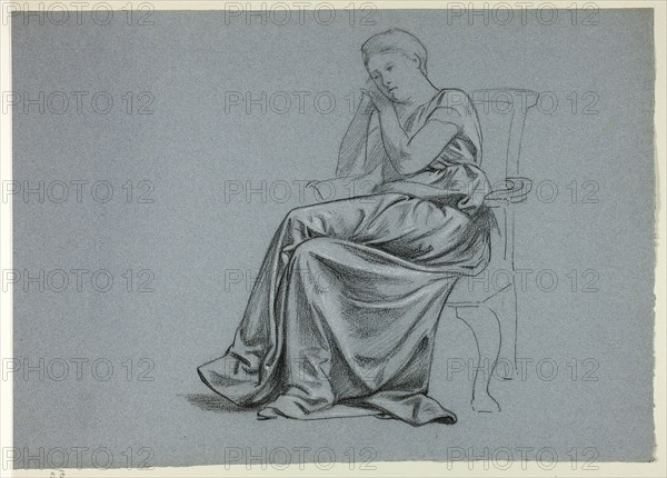 Woman in Loose Gown on Chair, n.d.