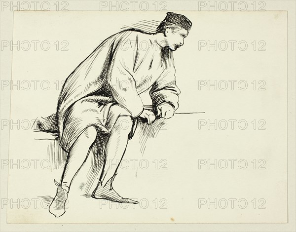 Seated Man Leaning on his Arm, n.d.