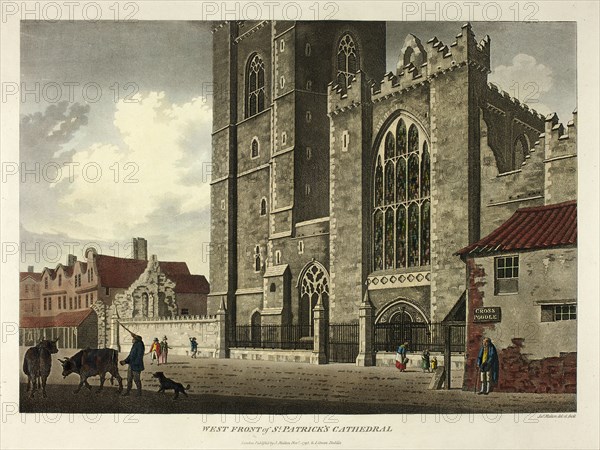 West Front of St. Patrick's Cathedral, published November 1793.