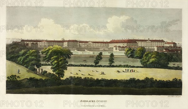 Barracks, Dublin, published July 1795.