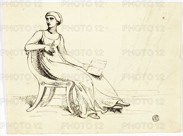 Woman Seated in Roman Chair, n.d.