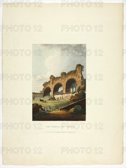 The Temple of Peace, plate nine from the Ruins of Rome, published March 1, 1796.