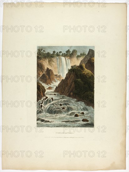 Cascade of Terni, plate fourteen from the Ruins of Rome, published March 28, 1798.