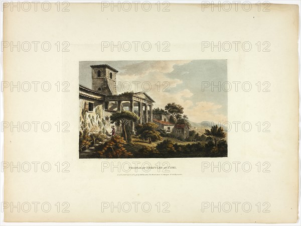 Temple of Hercules at Cori, plate thirty-two from the Ruins of Rome, published April 21, 1798.