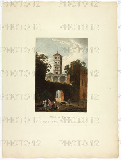 Arch of Pantani, plate thirty-seven from the Ruins of Rome, published January 17, 1797.