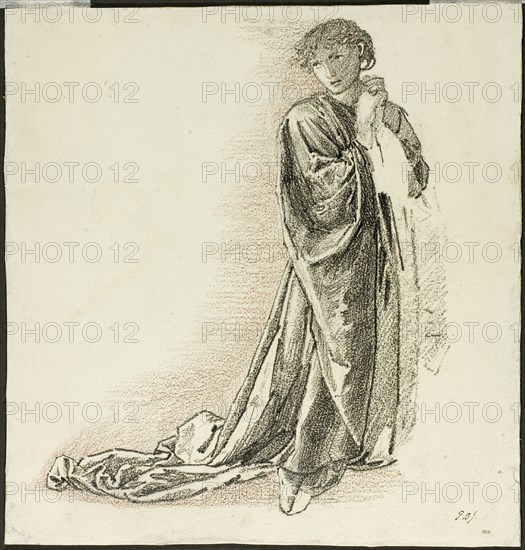 Kneeling Draped Figure, c. 1865-70.