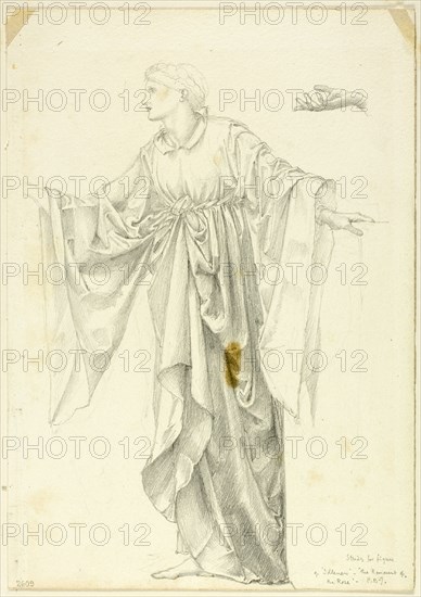 Study for Figure of 'Idleness - The Romaunt of the Rose, c. 1873-77.