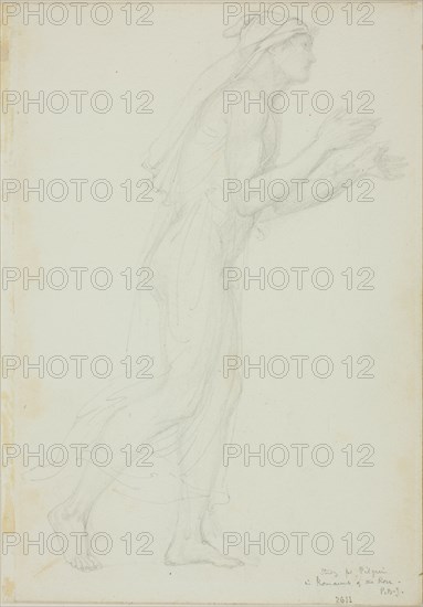 Study for Pilgrim in Romaunt of the Rose, c. 1873-77.