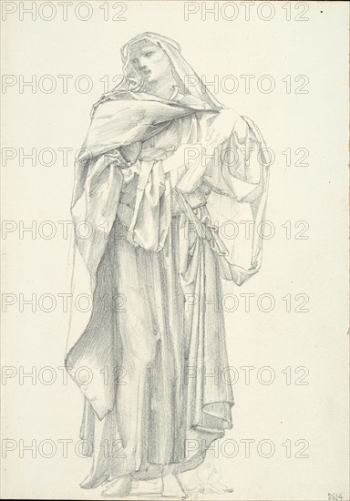 Draped Male Figure (sketchbook #2614), c. 1873-77.