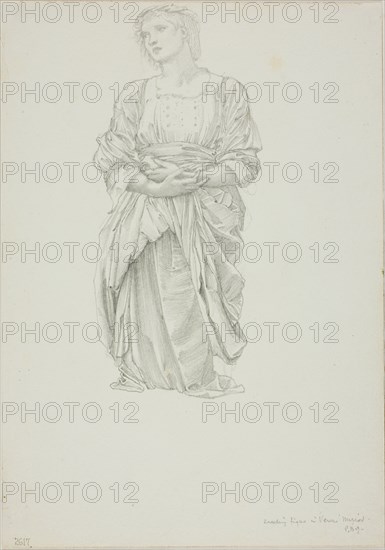 Study for 'The Mirror of Venus': Kneeling Female Figure, c. 1873-77.