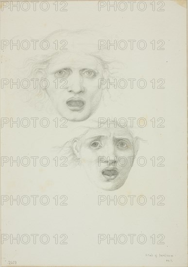 Head of Medusa, two studies for Rondanini Medusa, c. 1873-77.