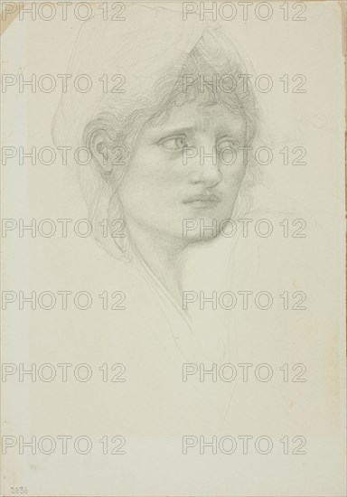 Draped Head, Eyes Looking Toward Right, c. 1873-77.