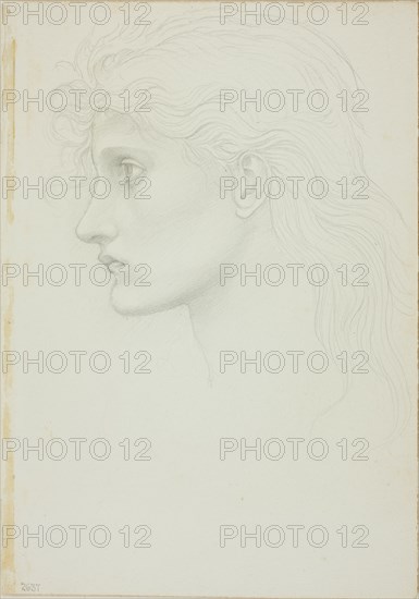 Head of Girl Facing Left, c. 1873-77.