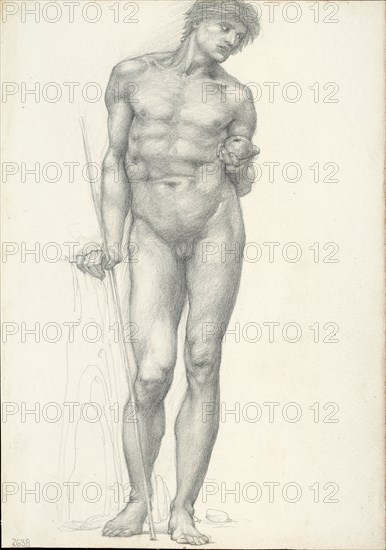 Paris with Golden Apple in Left Hand, for the Troy Triptych (sketchbook #2638), c. 1873-77.
