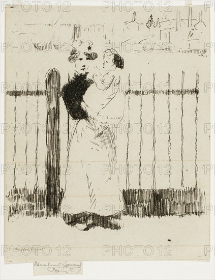 Emma and Her Baby, Chelsea Embankment, 1888-89.