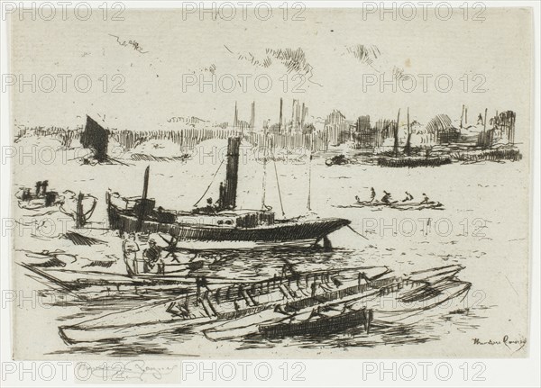 The Steam Launch, Chelsea Embankment, 1888-89.