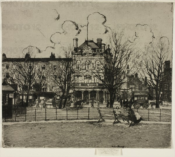 Parson's Green, Afternoon, End of Winter, The Duke's Head, 1906.