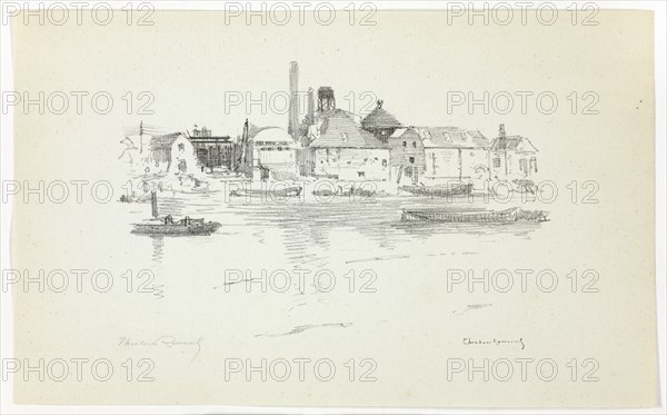 Battersea from the River, Low Tide, 1890-94.