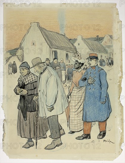 Street Scene with Two Couples, n.d.