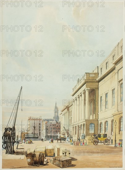 The Custom House, plate three from Original Views of London as It Is, 1842.