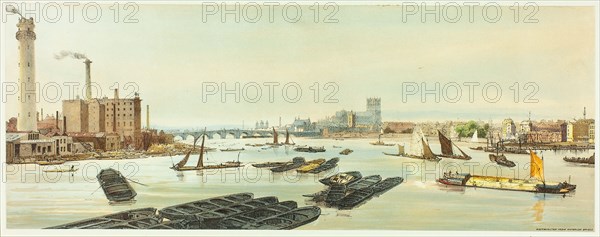 Westminster, from Waterloo Bridge, plate nineteen from Original Views of London as It Is, 1842.