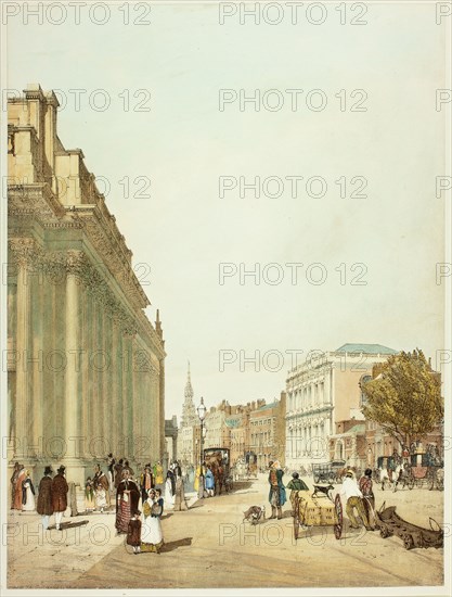 Board of Trade, Whitehall, from Downing Street, plate eight from Original Views of London as It Is, 1842.
