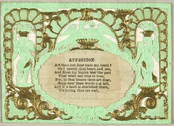 Valentine Affection (valentine), 1855/60.