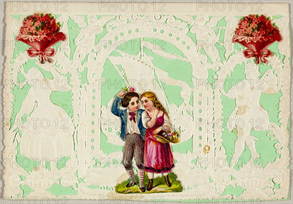 Untitled Valentine (Boy and Girl with Basket), 1850/59.