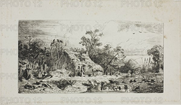 Landscape with Thatched Cottages, 1844.