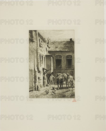 Parisian Courtyard, 1865.