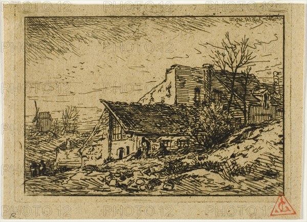 Landscape with Peasant Dwellings and Mill, 1846.