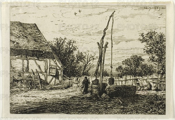 Well in a Farm Courtyard, 1845.
