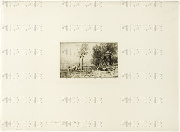 Winter Landscape with Shepherdess, c. 1867.