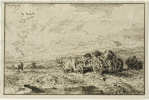Landscape with Ox-Drawn Wagon, 1846.