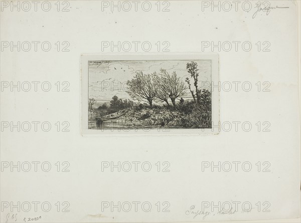 Landscape, Willow Trees, c. 1845.