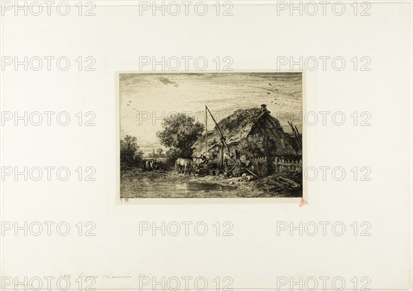 Peasant House with Pond, 1845.