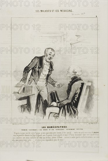 The Homeopaths: First Treatment (plate 4), 1843.