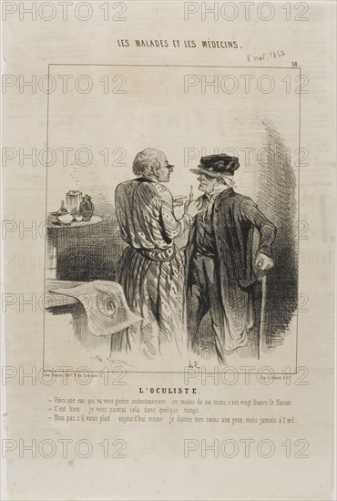 The Oculist (plate 18), 1843.