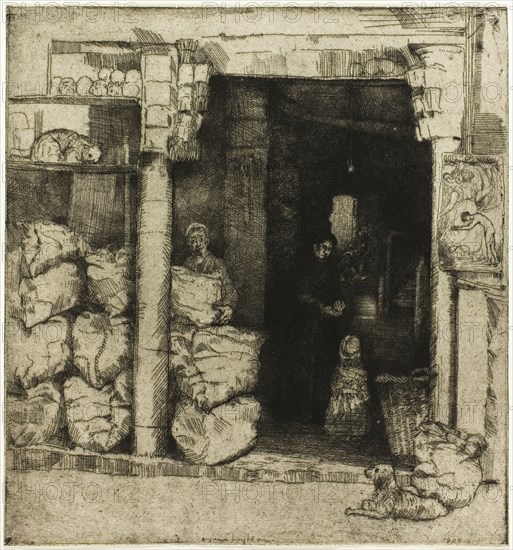 Interior of a Coal Shop, 1900.