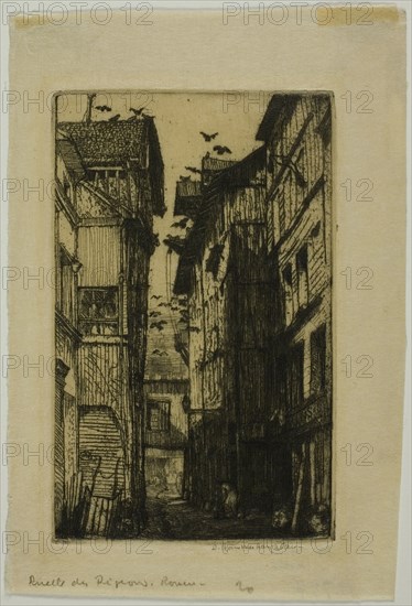 Ruelle des Pigeons, Rouen, 1903.