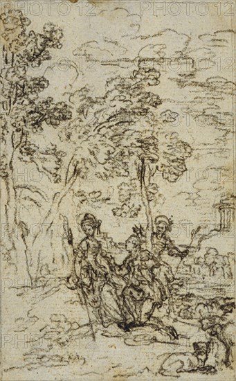 Study for Vignette in Fontenelle's (attr.) "Les Amours de Mirtil", Canto III, c. 1761.