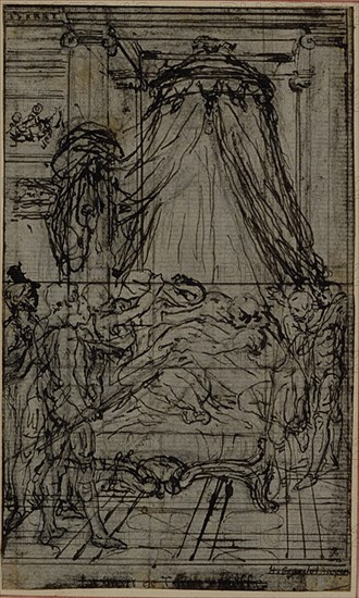 Study for an illustration in Tacitus "Tibère, ou Les Six Premiers Livres des Annales", Book VI, Vol. 3, 2nd Study, c. 1768.