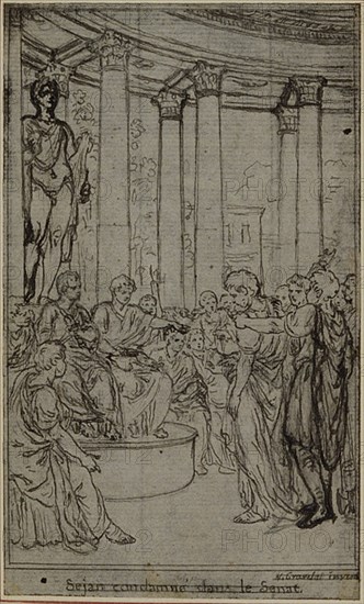 Study for an illustration in Tacitus "Tibère, ou Les Six Premiers Livres des Annales", Book V, Vol. 3, 2nd Study, c. 1768.