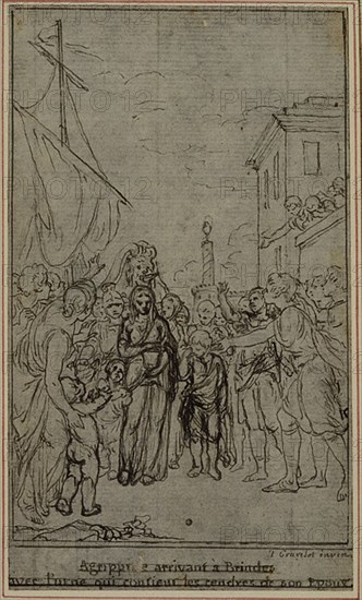 Study for an illustration in Tacitus "Tibère, ou Les Six Premiers Livres des Annales", Book III, Vol. 2, 2nd Study, c. 1768.