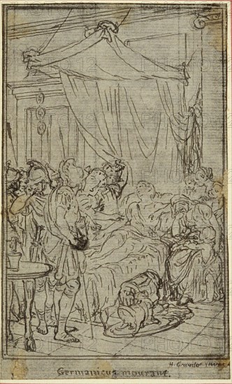 Study for an illustration in Tacitus "Tibère, ou Les Six Premiers Livres des Annales" Book II, Vol. 1, c. 1768.