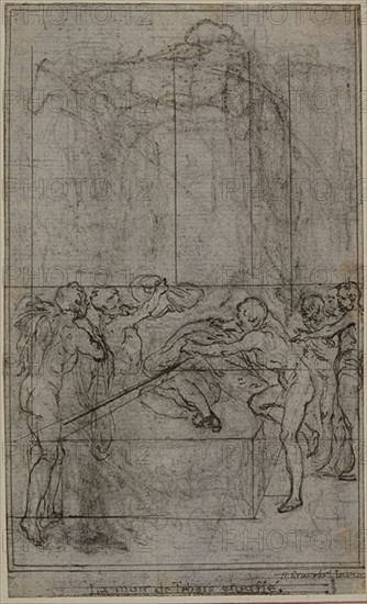 Study for an illustration in Tacitus "Tibère, ou Les Six Premiers Livres des Annales", Book VI, Vol. 3, 1st Study, c. 1768.