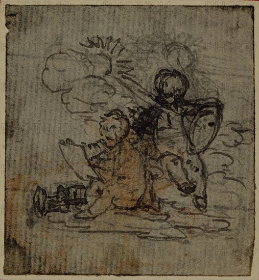 Study for Vignette-Frontispiece of Tacitus "Tibère, ou Les Six Premiers Livres des Annales", Vol. 1, c. 1768.