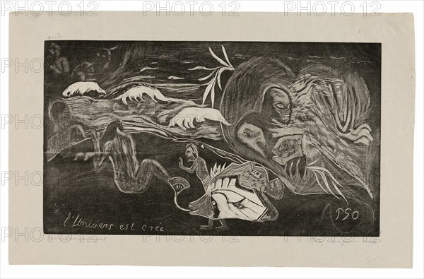 L’univers est créé (The Universe Is Being Created), from the Noa Noa Suite, 1893–94, printed and published 1921.
